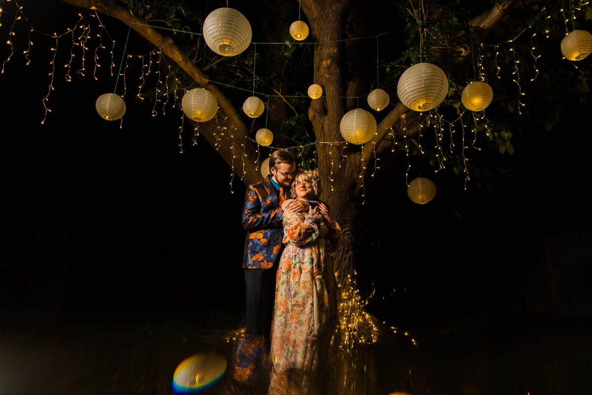 Candid moment of couple during wedding ceremony