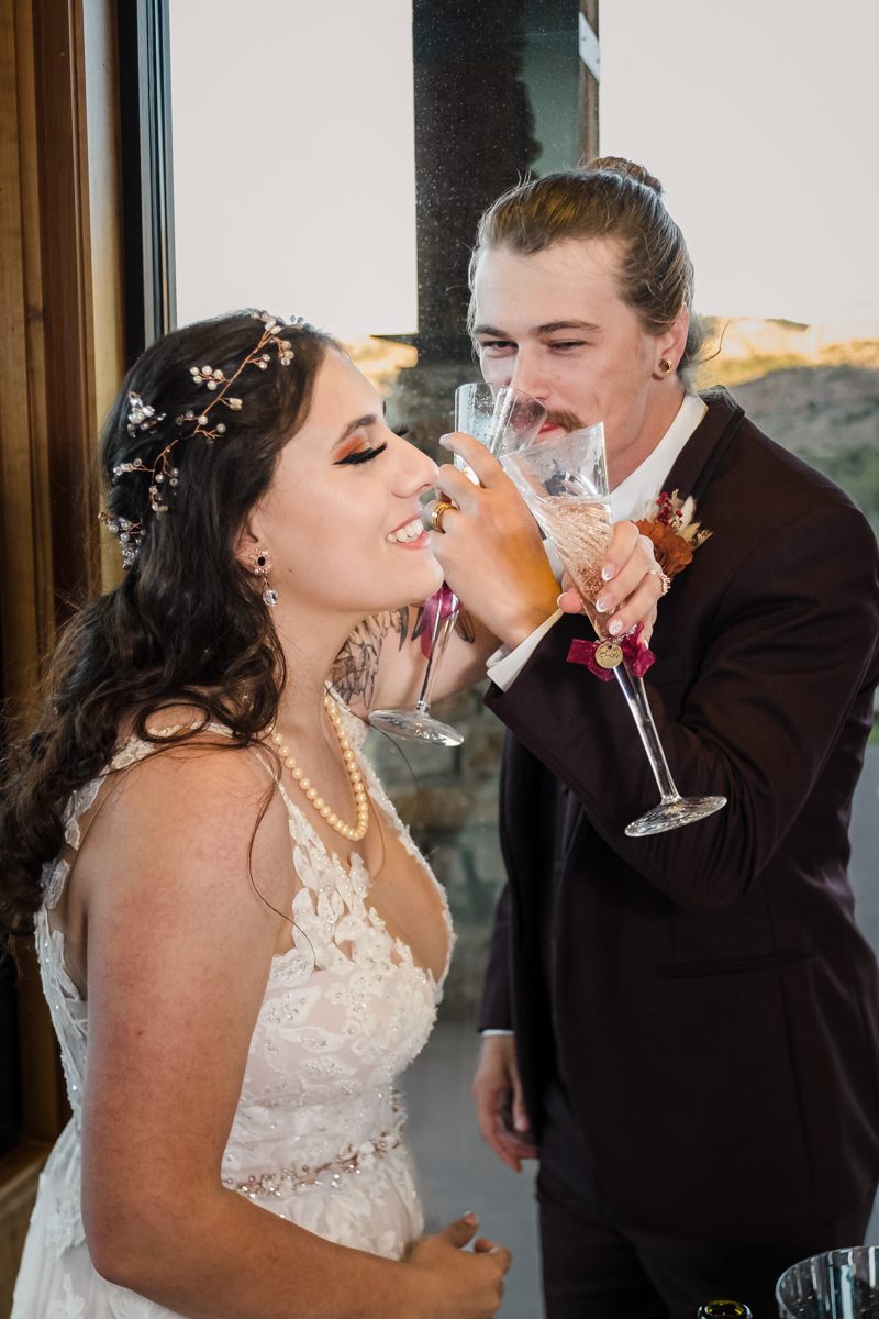 Candid reception moment at Palo Duro Canyon wedding